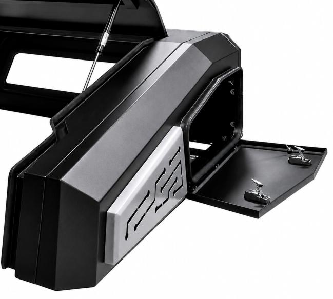 Angled Lift-Up Door Pickup Canopy