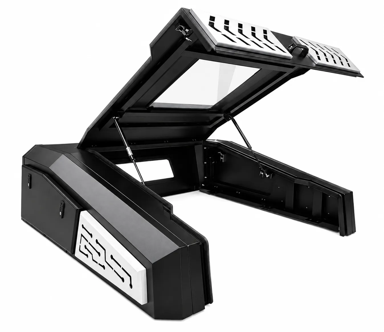 Angled Lift-Up Door Pickup Canopy