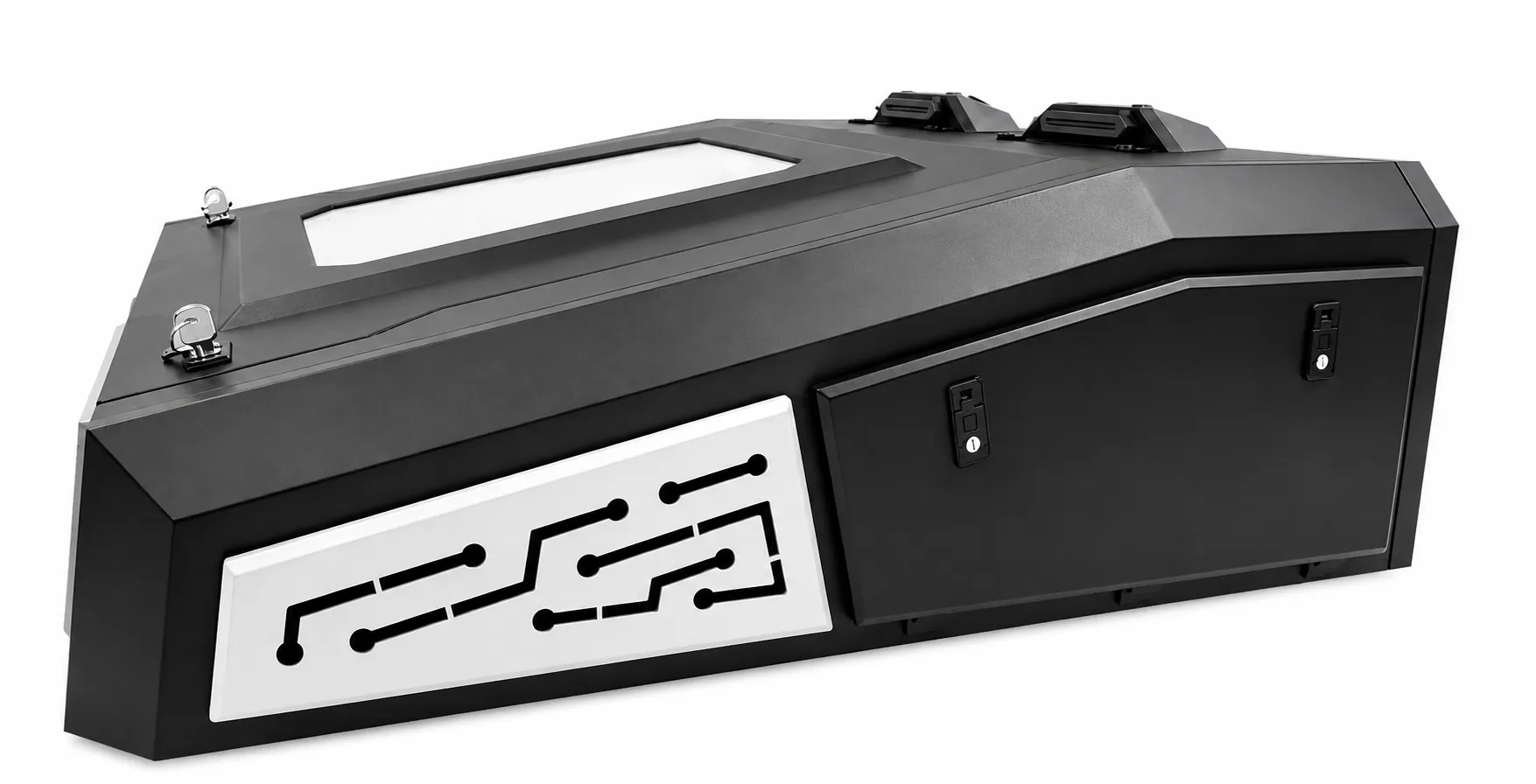 Angled Lift-Up Door Pickup Canopy