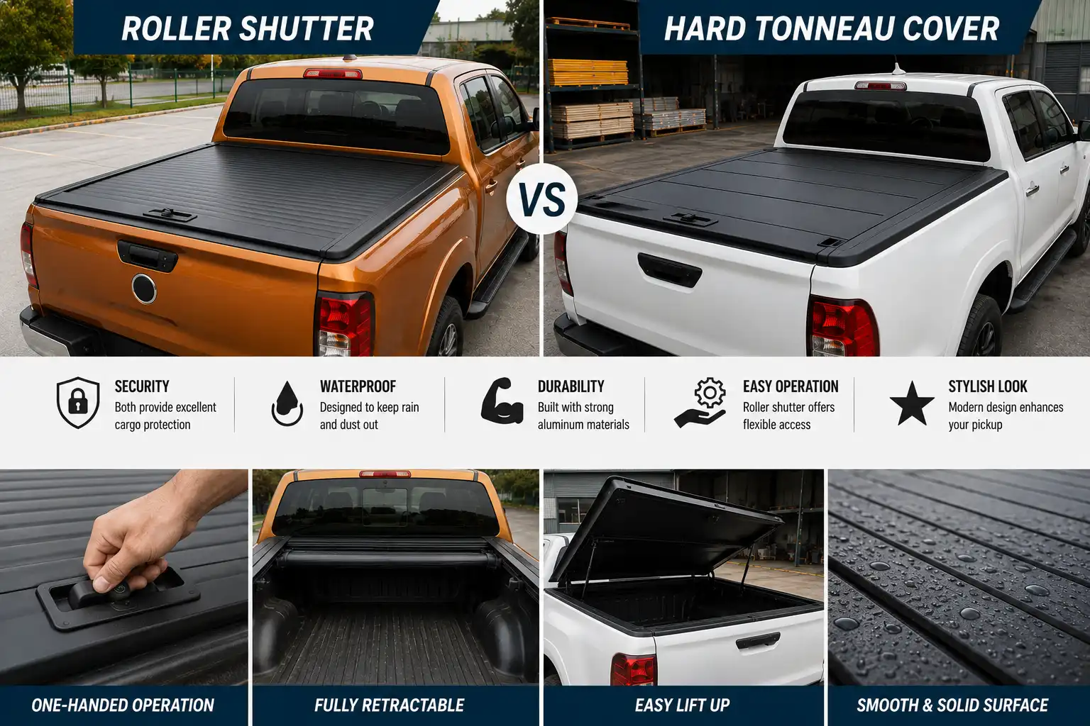 Roller Shutter vs Hard Tonneau Cover: Which Is Better for Your Pickup Truck?