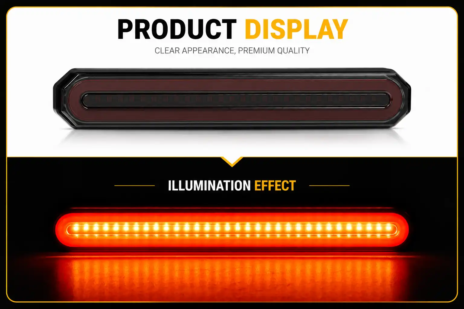 Dual Color Sequential LED Truck Tail Light / LED Rear Combination Light